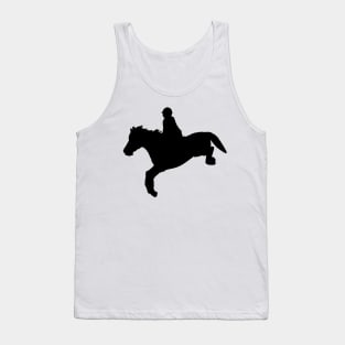 Pony showjumping silhouette Tank Top